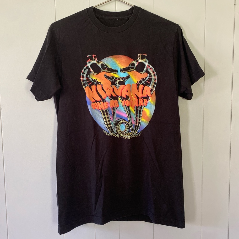 come as you are nirvana seahorse graphic tee